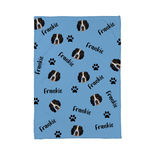 Custom Dog Photo Coral Fleece Personalized Blanket