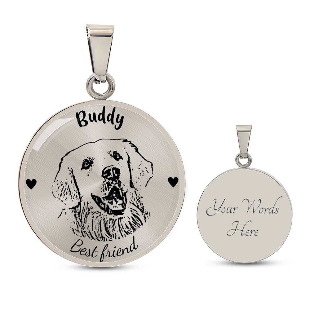 Custom Photo Upload Necklace | Image To Sketch | Custom Name