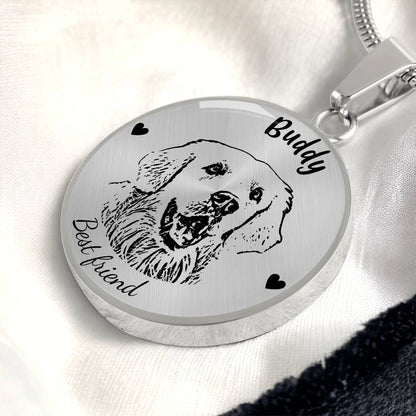 Custom Photo Upload Necklace | Image To Sketch | Custom Name