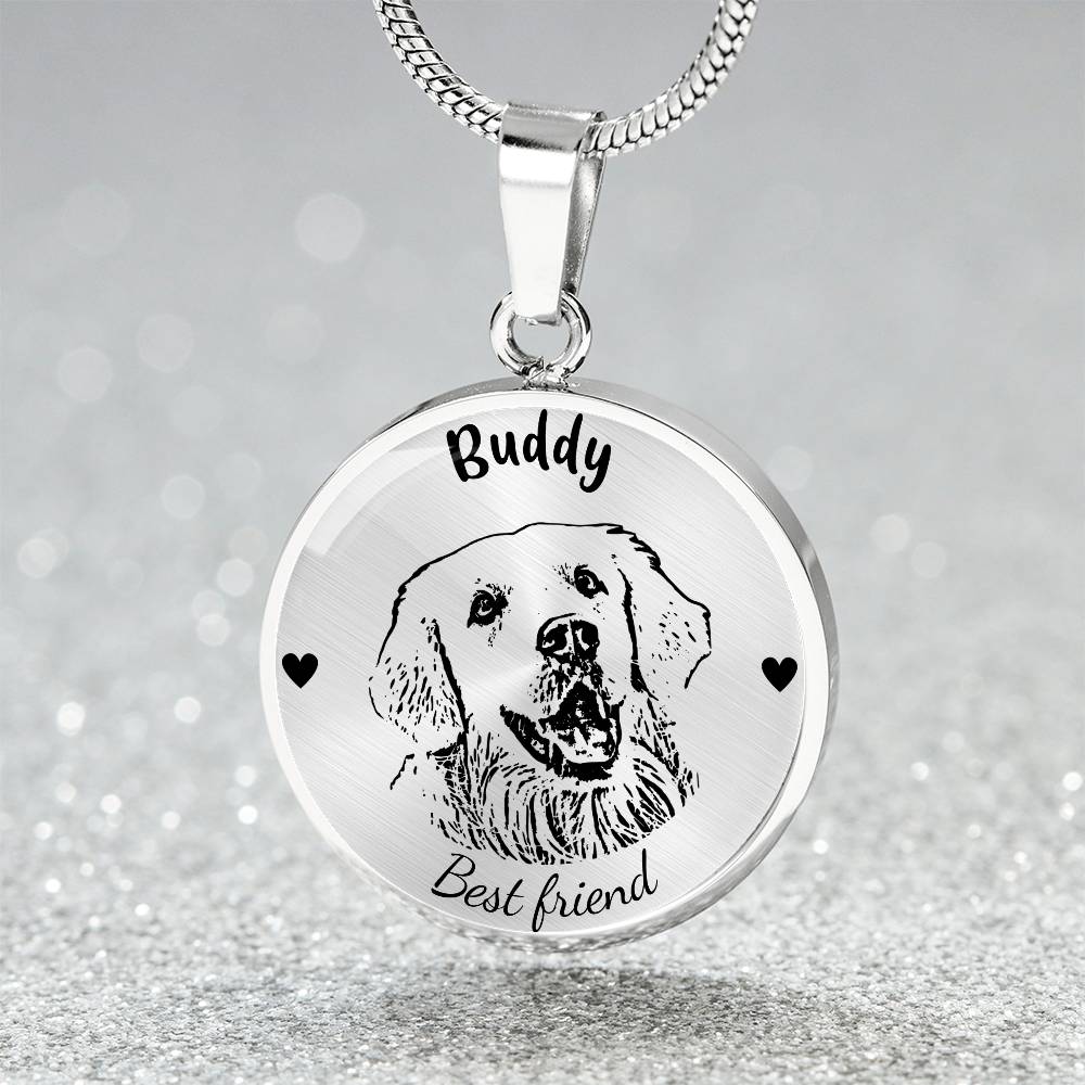 Custom Photo Upload Necklace | Image To Sketch | Custom Name