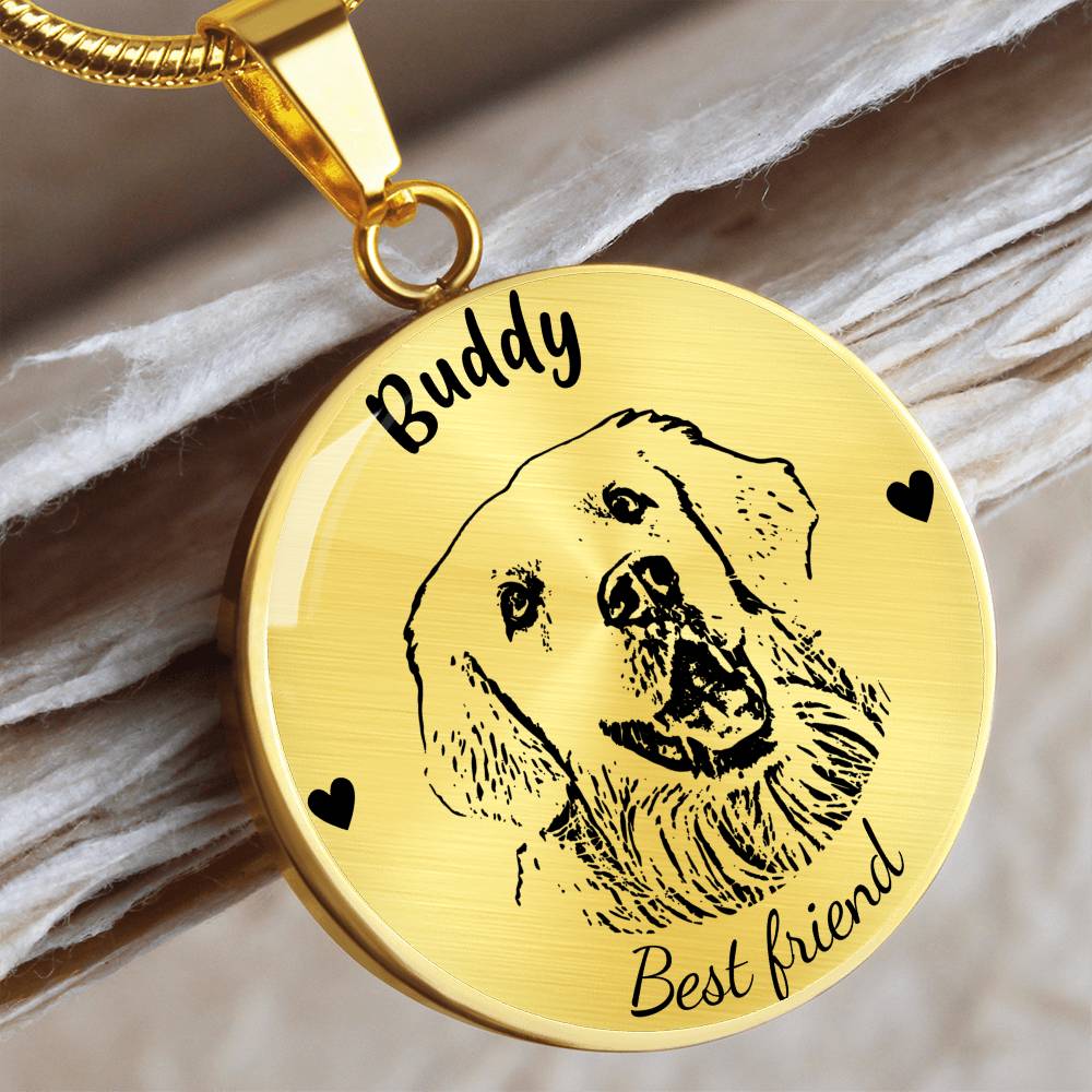 Custom Photo Upload Necklace | Image To Sketch | Custom Name