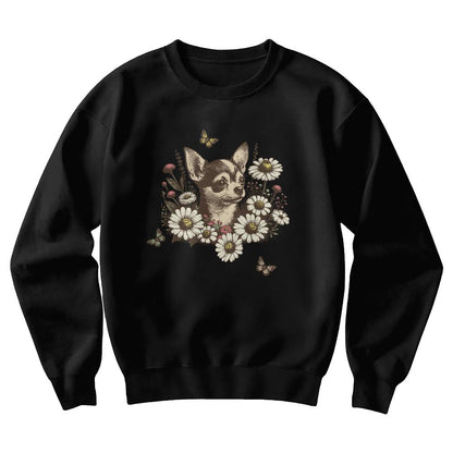 Chihuahua In Flowers Vintage Sweatshirt