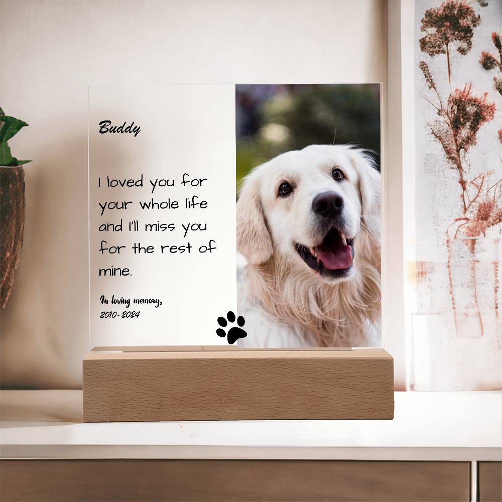 Dog Memorial Gift - Personalized Acrylic Plaque