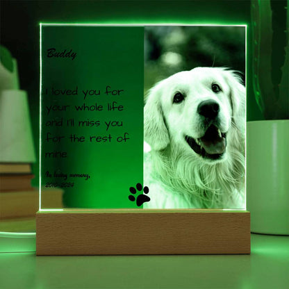 Dog Memorial Gift - Personalized Acrylic Plaque