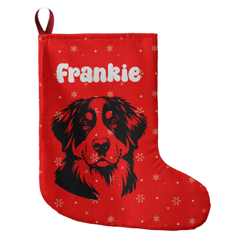 Personalized Giant Holiday Stocking - Custom Name and Breed