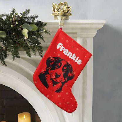 Personalized Giant Holiday Stocking - Custom Name and Breed