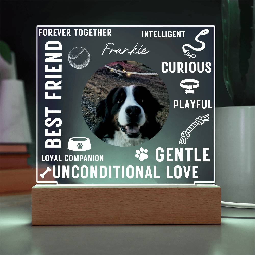 Personalized Dog Word Cloud Acrylic Plaque