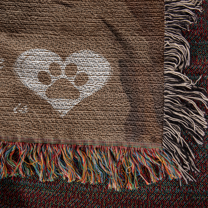 Home Is Where Your Dog Is Custom Heirloom Woven Blanket