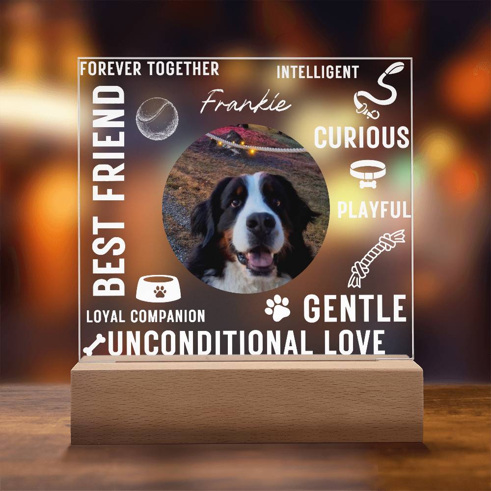 Personalized Dog Word Cloud Acrylic Plaque